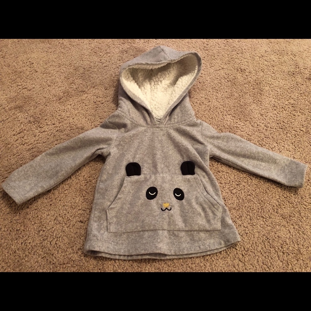 18 month panda hooded lined sweatshirt